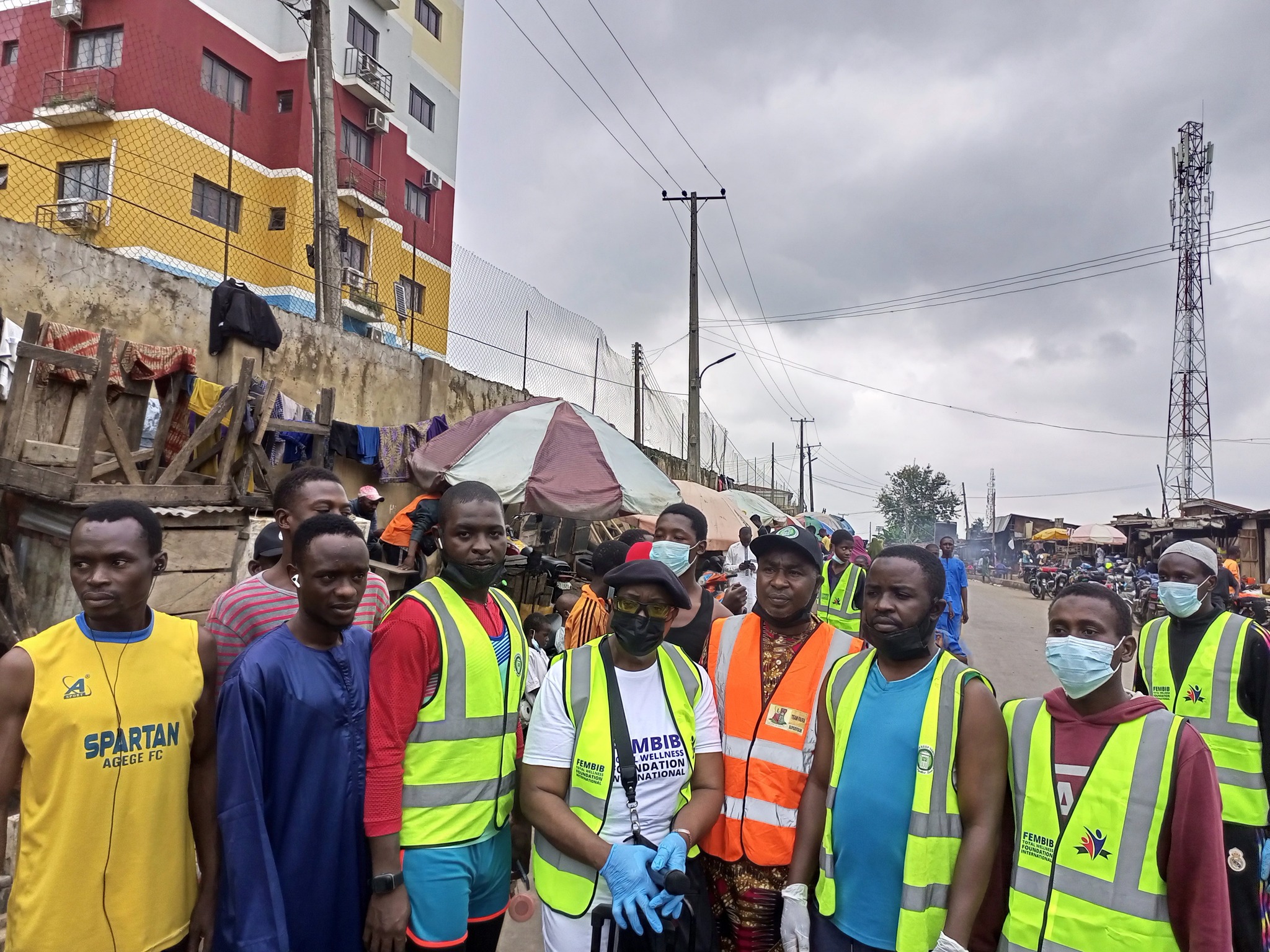 Community sanitation outreach team in action.