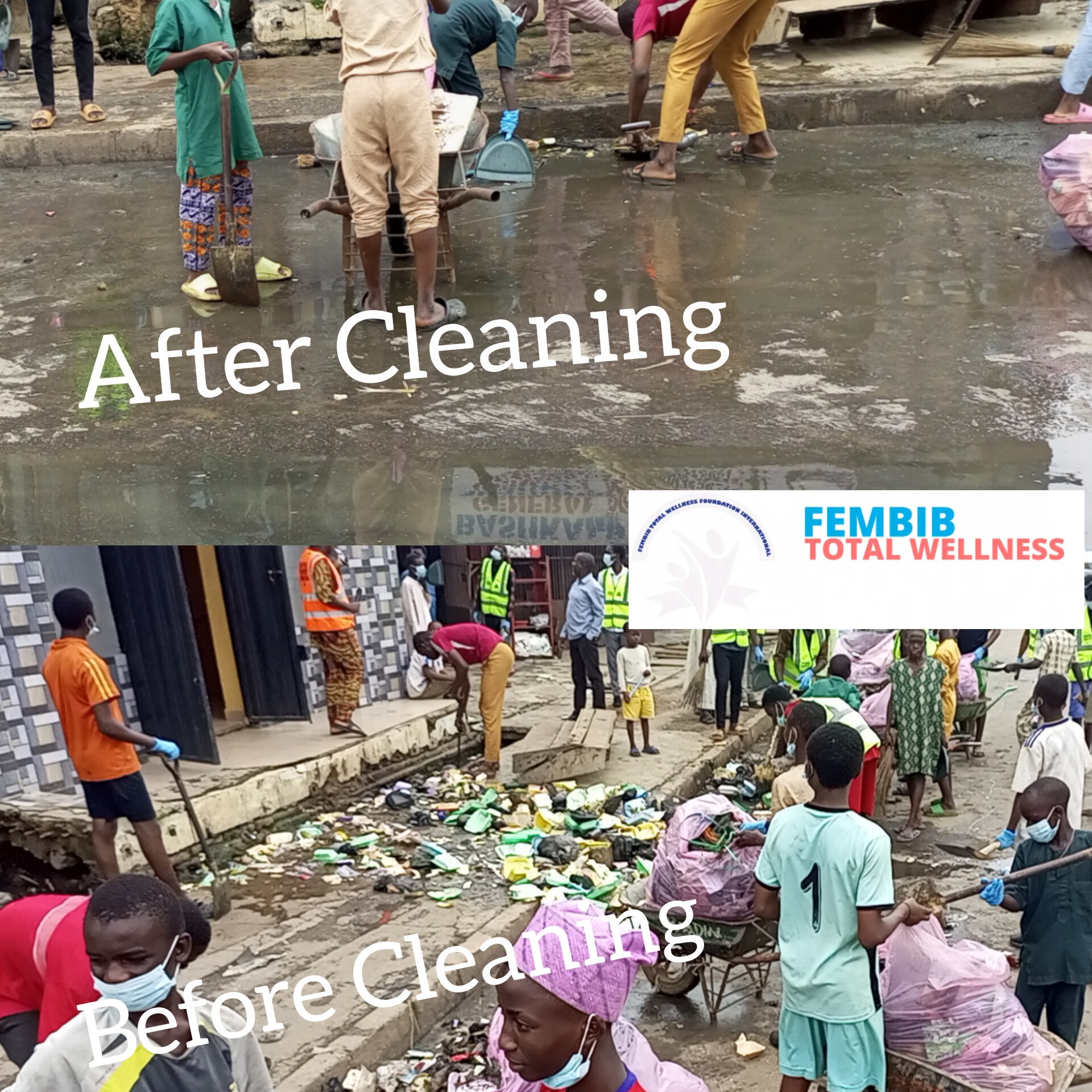 Drainage and roadside sanitation cleanup exercise.