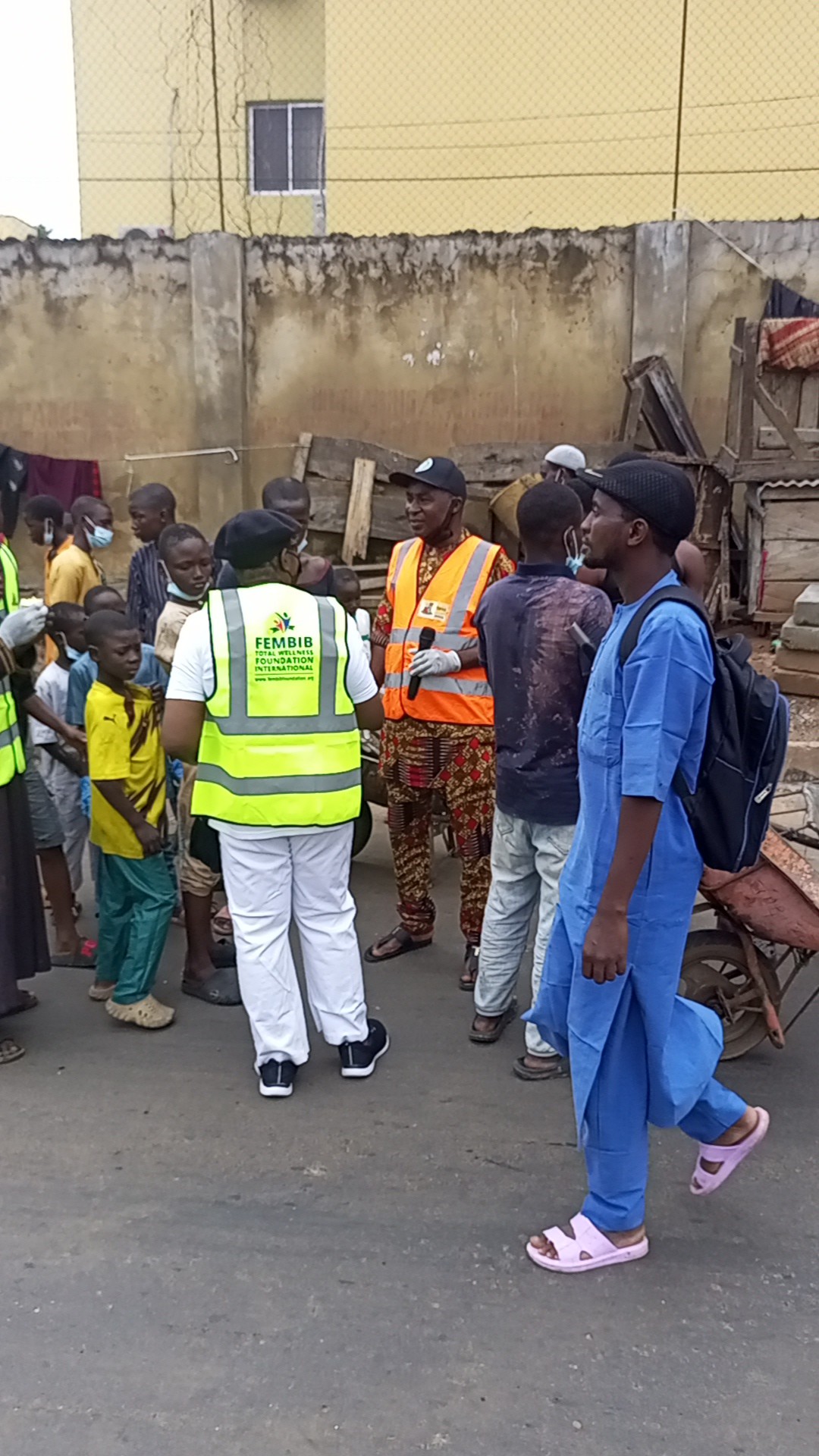 Field engagement during environmental sanitation outreach.